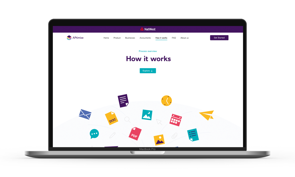 APtimise website on a laptop