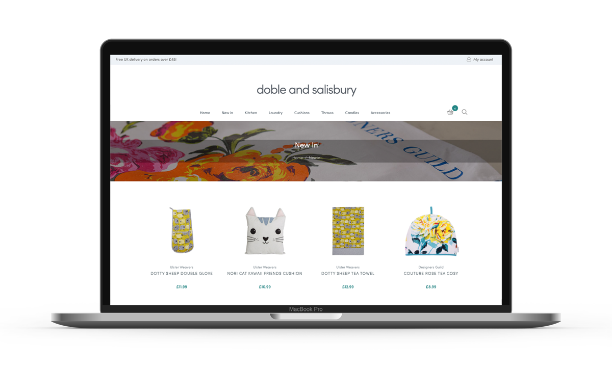 Doble & Salisbury website on a laptop